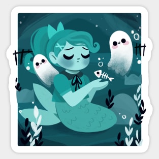 Ghostly Mermaid Sticker